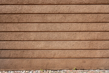 Stucco wall providing a unique backdrop for design