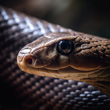 close-up of a king cobra in the wild