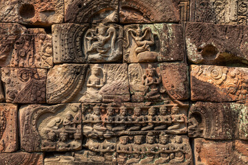 Naklejka premium Ruins of ancient Khmer temple in Siem Reap, Cambodia