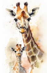 watercolor illustration kawaii animals