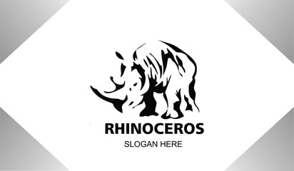Free vector logo design rhino icon illustration © Wijack