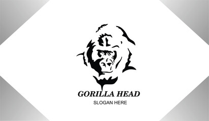 Free vector logo design gorilla icon illustration © Wijack