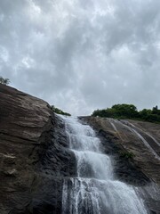 waterfall in the mountains of Courtallam