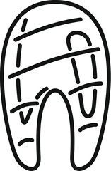 Grilled red fish icon outline vector. Bbq meat. Dinner salmon