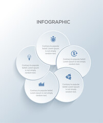 Infographic chart modern template style stock illustration 