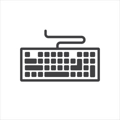 Keyboard vector icon. Keyboard linear flat sign design. Keyboard symbol pictogram. UX UI icon