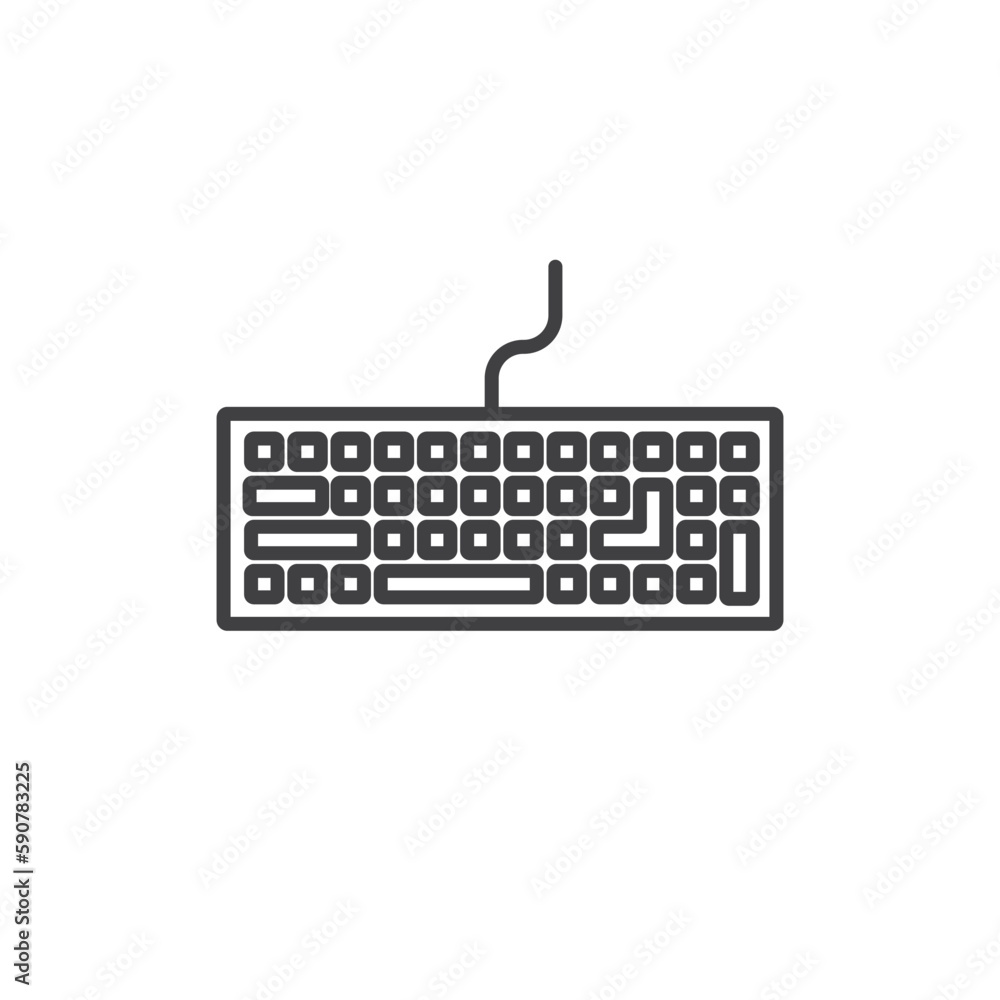 Aufkleber keyboard vector icon. keyboard linear flat sign design. keyboard symbol pictogram. ux ui icon