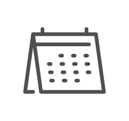 Calendar related icon outline and linear vector.