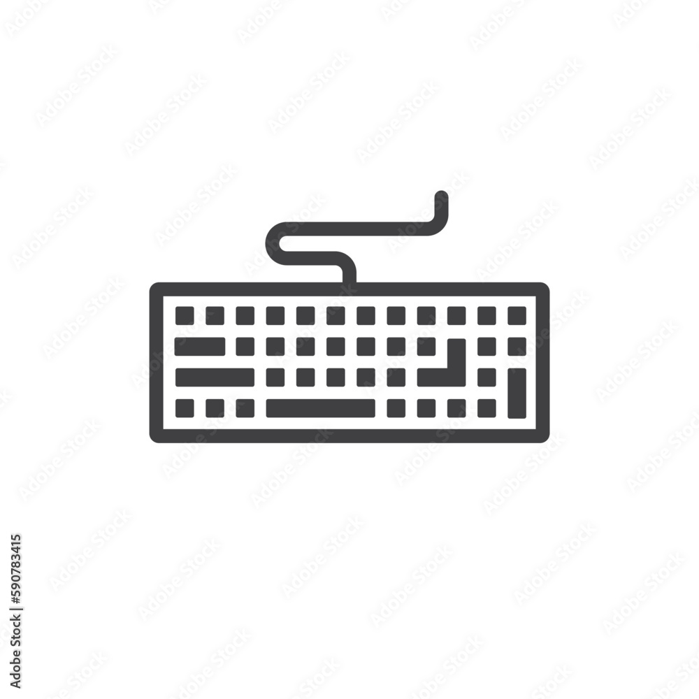 Aufkleber keyboard vector icon. keyboard linear flat sign design. keyboard symbol pictogram. ux ui icon