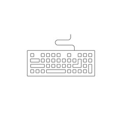 Keyboard vector icon. Keyboard linear flat sign design. Keyboard symbol pictogram. UX UI icon