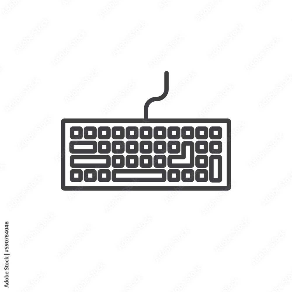 Aufkleber keyboard vector icon. keyboard linear flat sign design. keyboard symbol pictogram. ux ui icon