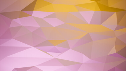 Obraz premium Pink and yellow polygons background, polygonal abstract wallpaper with geometric shapes and texture patterns color gradient backdrop