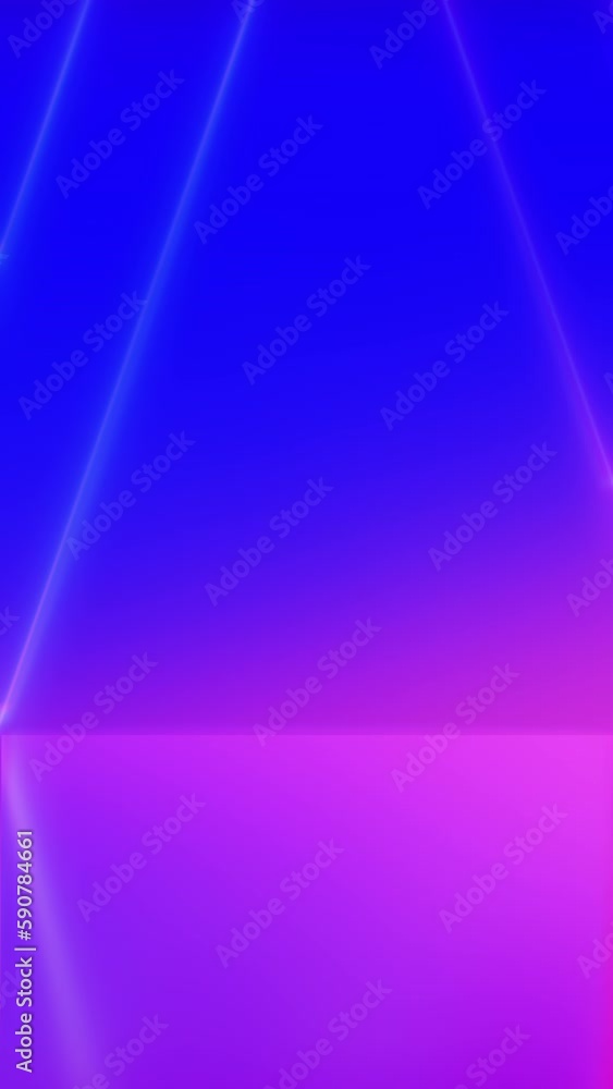 Poster neon background futuristic abstract blue and pink with light shapes triangular on colorful and refle