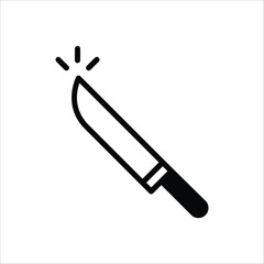 Knife vector icon. Knife flat sign design. Knife symbol pictogram. UX UI icon