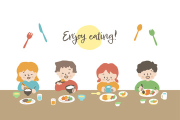 食事をする子供たち1