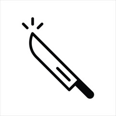 Obraz premium Knife vector icon. Knife flat sign design. Knife symbol pictogram. UX UI icon