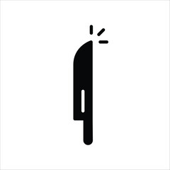 Knife vector icon. Knife flat sign design. Knife symbol pictogram. UX UI icon