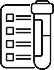 Test tube icon outline vector. Immune system. Human infection