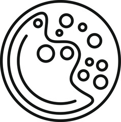 Flu virus icon outline vector. Stop immune. System health