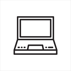 Notebook icon. Laptop flat sign design. Computer symbol pictogram. Laptop vector icon. UX UI icon