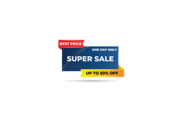 Supe sale promotional banner template design