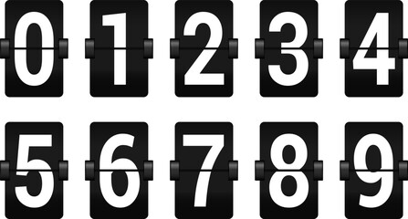 Counter with all numbers. Vector.