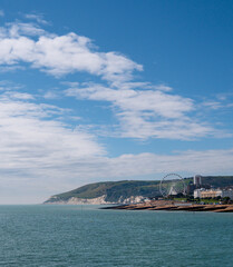 Hastings cliffs and sea front
