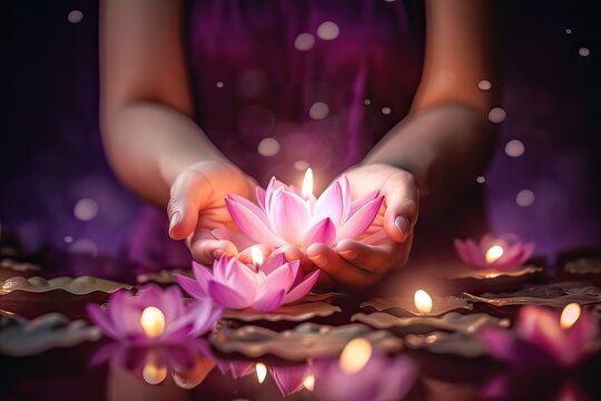 vesak day buddhist worship, generative AI