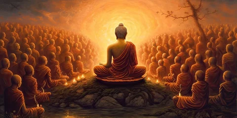  buddha delivering teachings, generative AI © Rawf8