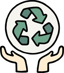 Cute recycle icon