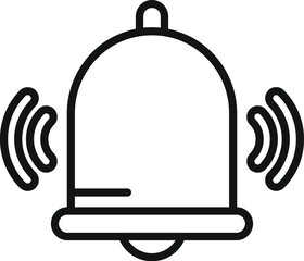 Alarm notification icon outline vector. Insomnia sleep. Night awake