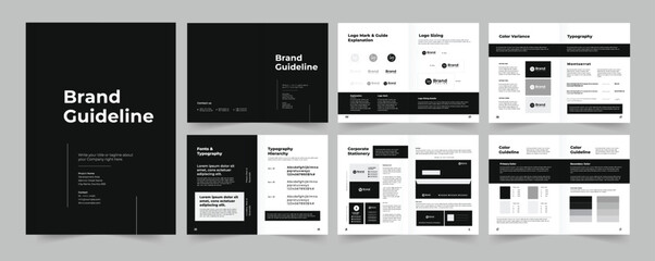 Brand guidelines template design - obrazy, fototapety, plakaty