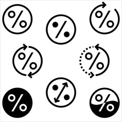 Percentage Icon, Percent Sign Icon, Mathematics Sign