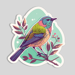 Playful and whimsical bird illustration with a charming personality