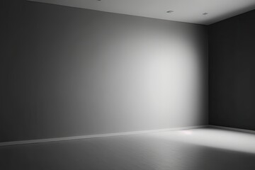 an empty room with natural light shining from above. Generative AI