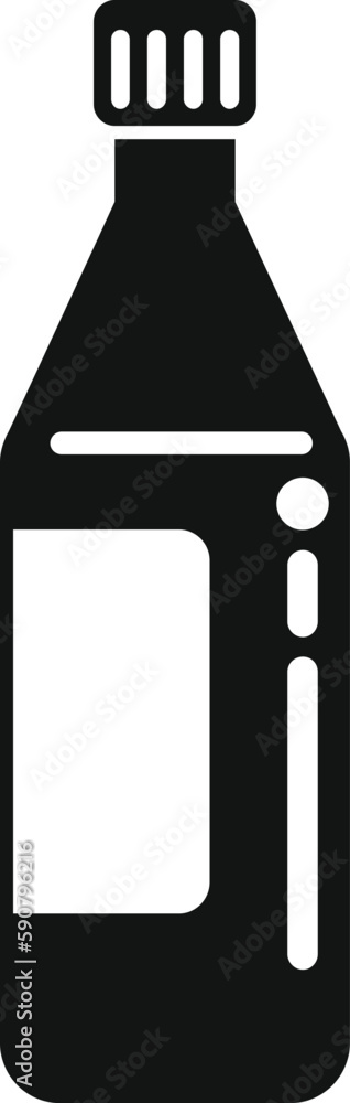 Sticker soy sauce meal icon simple vector. restaurant food. asian menu