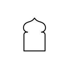 islamic window and door ornament icon
