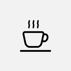 cup coffee icon outline ilustration