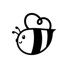 cute little bee smiling For decorating desserts with honey