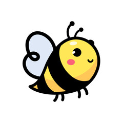 cute little bee smiling For decorating desserts with honey