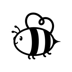 cute little bee smiling For decorating desserts with honey