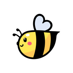 cute little bee smiling For decorating desserts with honey