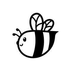 cute little bee smiling For decorating desserts with honey