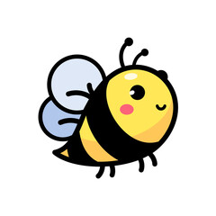 cute little bee smiling For decorating desserts with honey