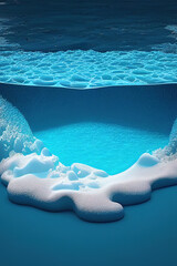 Naklejka premium Outdoor winter blue ocean ice background