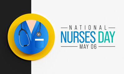 National Nurses day is observed in United states on 6th May of each year, to mark the contributions that nurses make to society. 3D Rendering