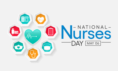 National Nurses day is observed in United states on 6th May of each year, to mark the contributions that nurses make to society. Vector illustration