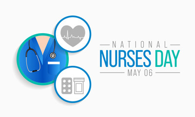 National Nurses day is observed in United states on 6th May of each year, to mark the contributions that nurses make to society. Vector illustration
