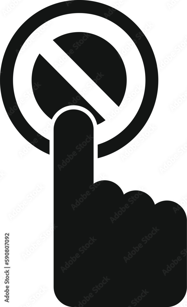Poster blacklist click icon simple vector. digital virus. message mail