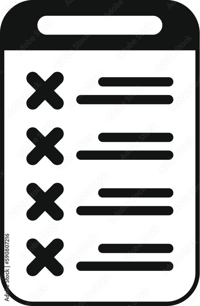 Poster digital blacklist icon simple vector. business user. data internet